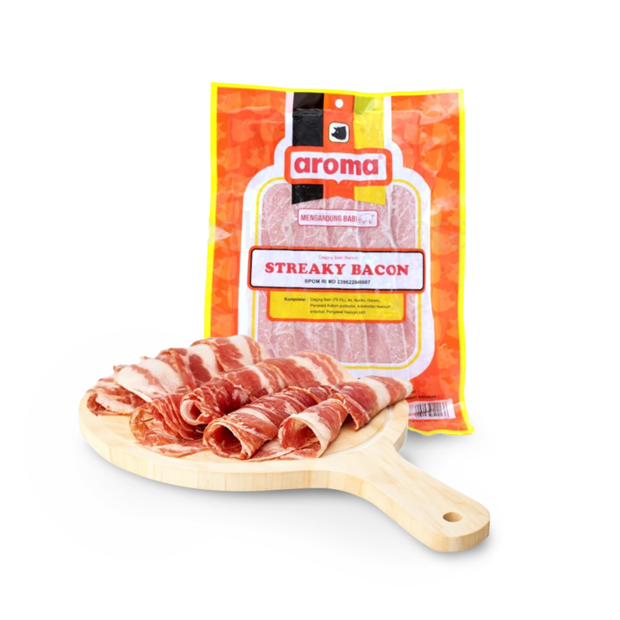 Aroma Pork Streaky Bacon 250gram