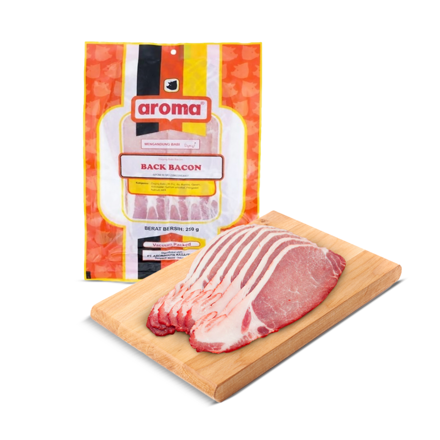 Aroma Pork Back Bacon 250gram