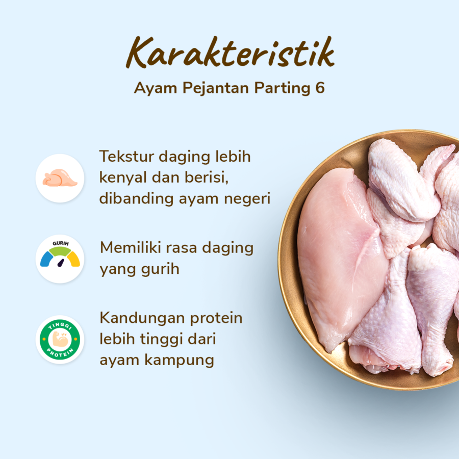 Ayam Pejantan Parting 6 Astro Farm 700-800gram