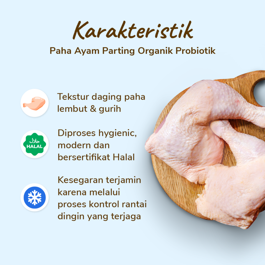 Paha Ayam Parting Organik Probiotik Natural Poultry 1kg