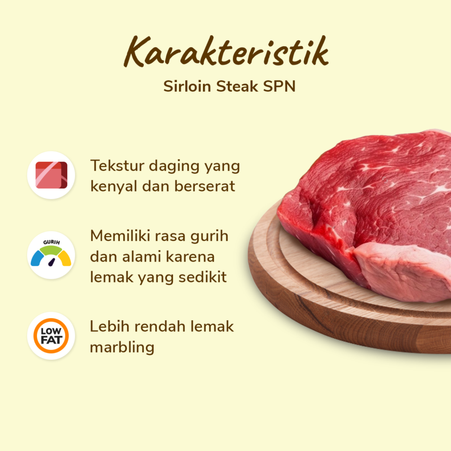Daging Sapi Sirloin Steak SPN Premium/Daging Has Dalam 500gram