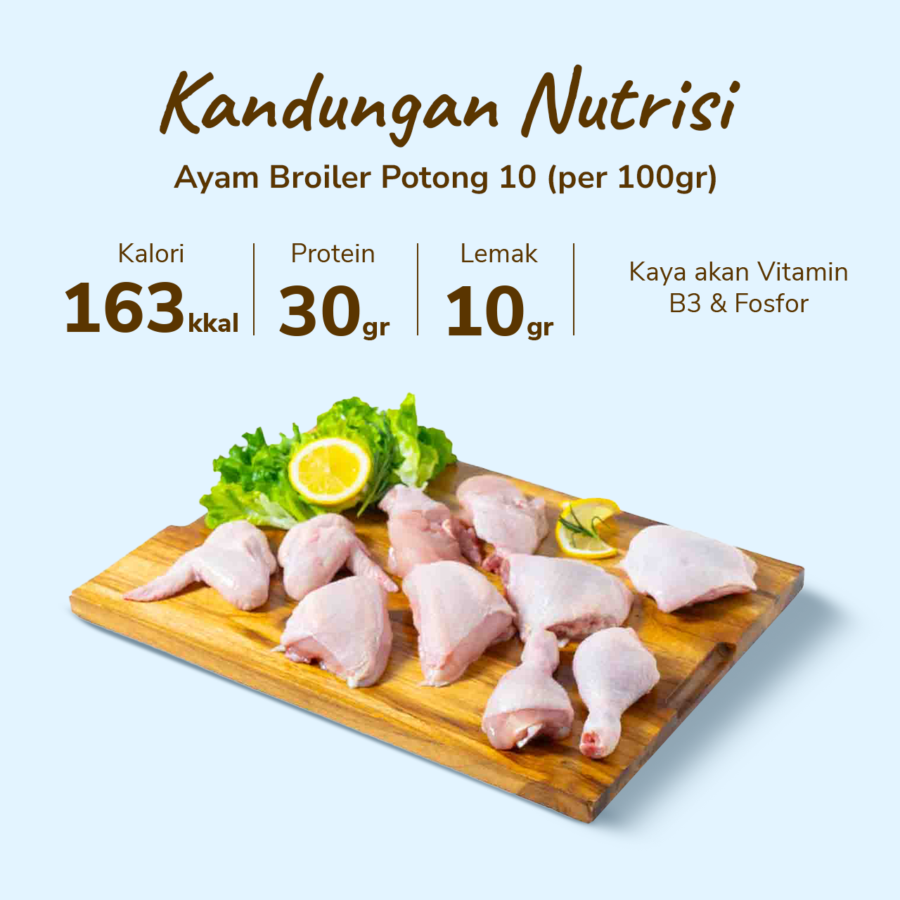 Ayam Broiler Potong 10 Sreeya 900-1000gram