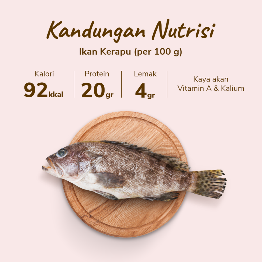 Ikan Kerapu Bersih (2-3 pcs) 500gram