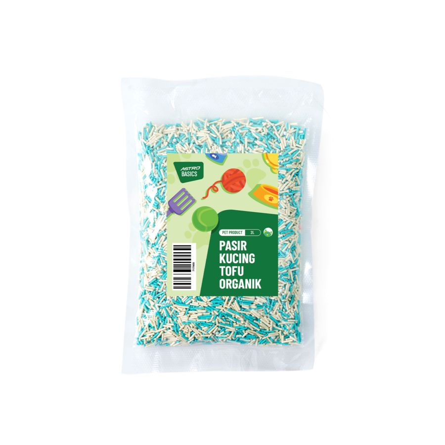 Pasir Kucing Tofu Organik Scented A Basics 2000ml