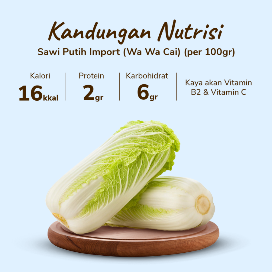 Sawi Putih Import (Wa Wa Cai) 300gram
