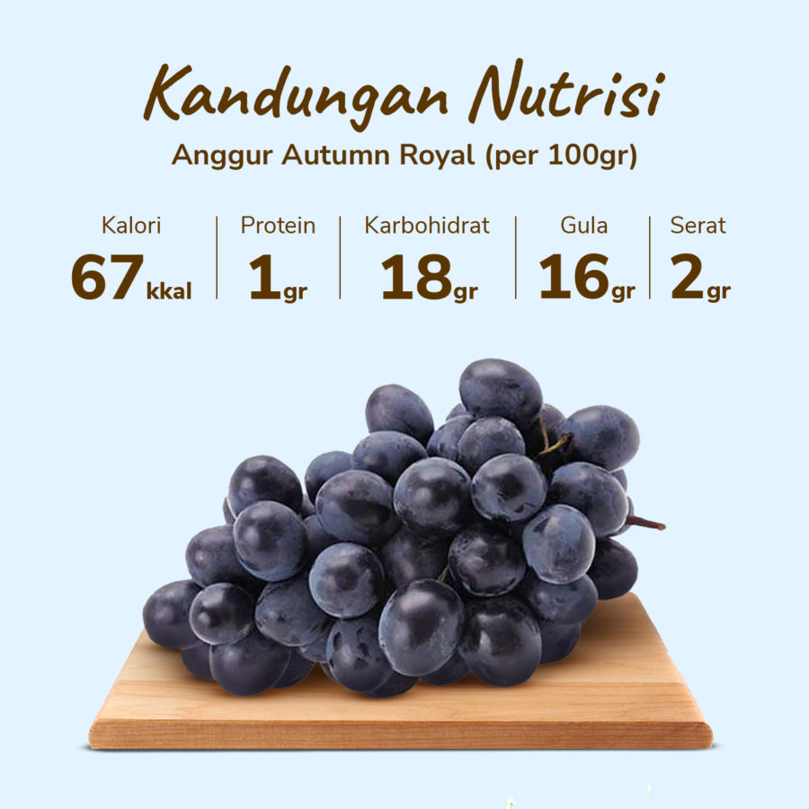 Anggur Autumn Less Seed Premium Astro Farm 450-500 gram