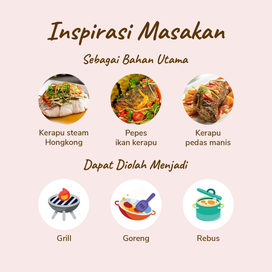 Ikan Kerapu Bersih (2-3 pcs) 500gram