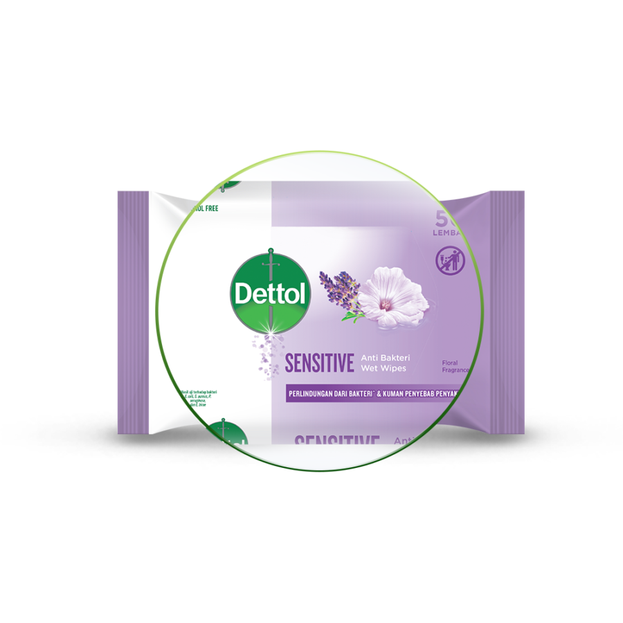 Dettol Tisu Basah - Wet Wipes Sensitive 50sheets