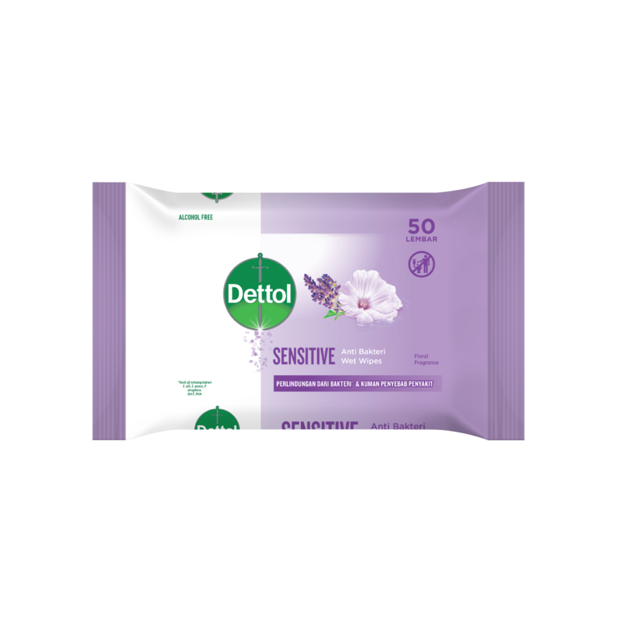 Dettol Tisu Basah - Wet Wipes Sensitive 50sheets