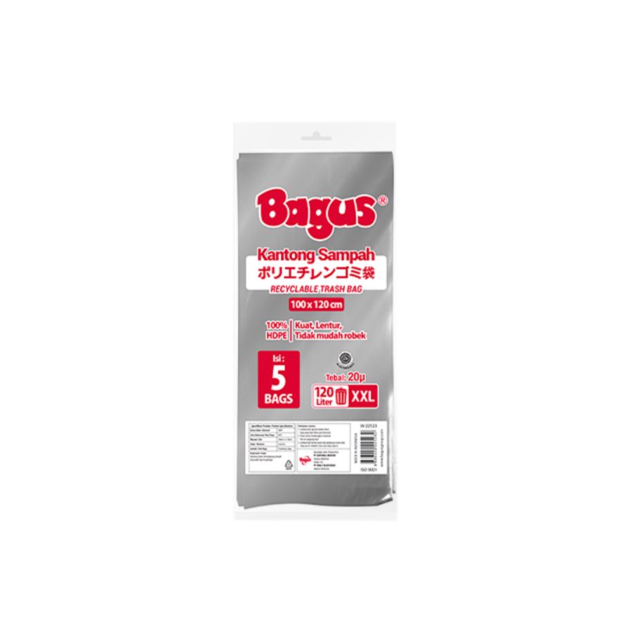 Bagus Kantong Sampah Size XXL 100 x 120 cm 120L 5pcs