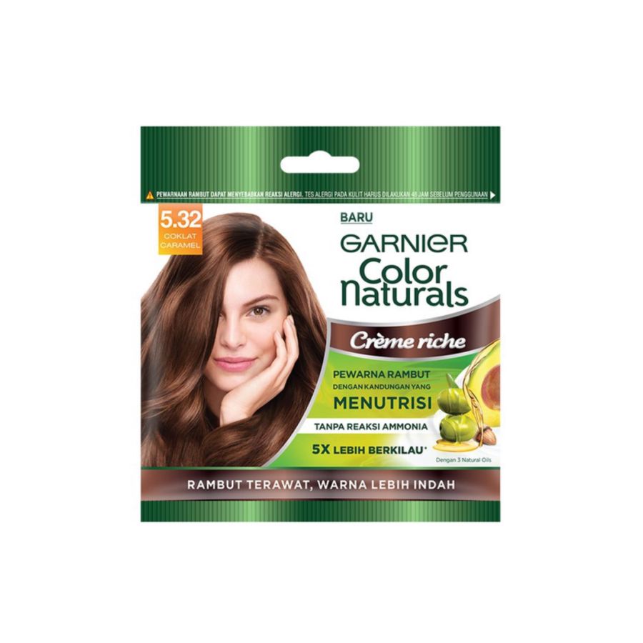 Garnier Color Naturals Creme Riche 5.32 Cokelat Caramel Sch 20ml