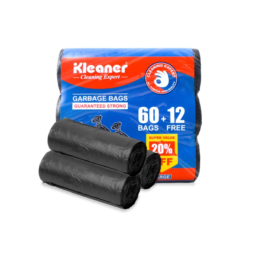 Kleaner Random Color Size L 50 x 60 cm Kantong Sampah 3rolls