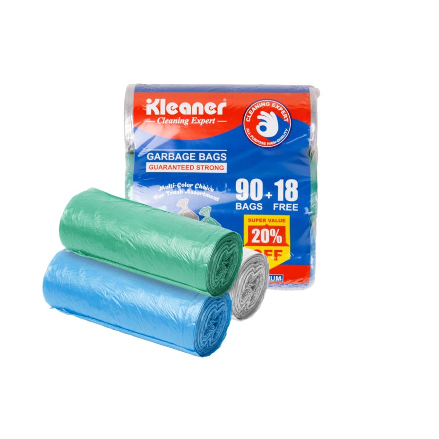 Kleaner Kantong Sampah Warna Ukuran M. 45 X 50 Cm, 1 Pack Isi 3 Roll x 36pcs 1pcs