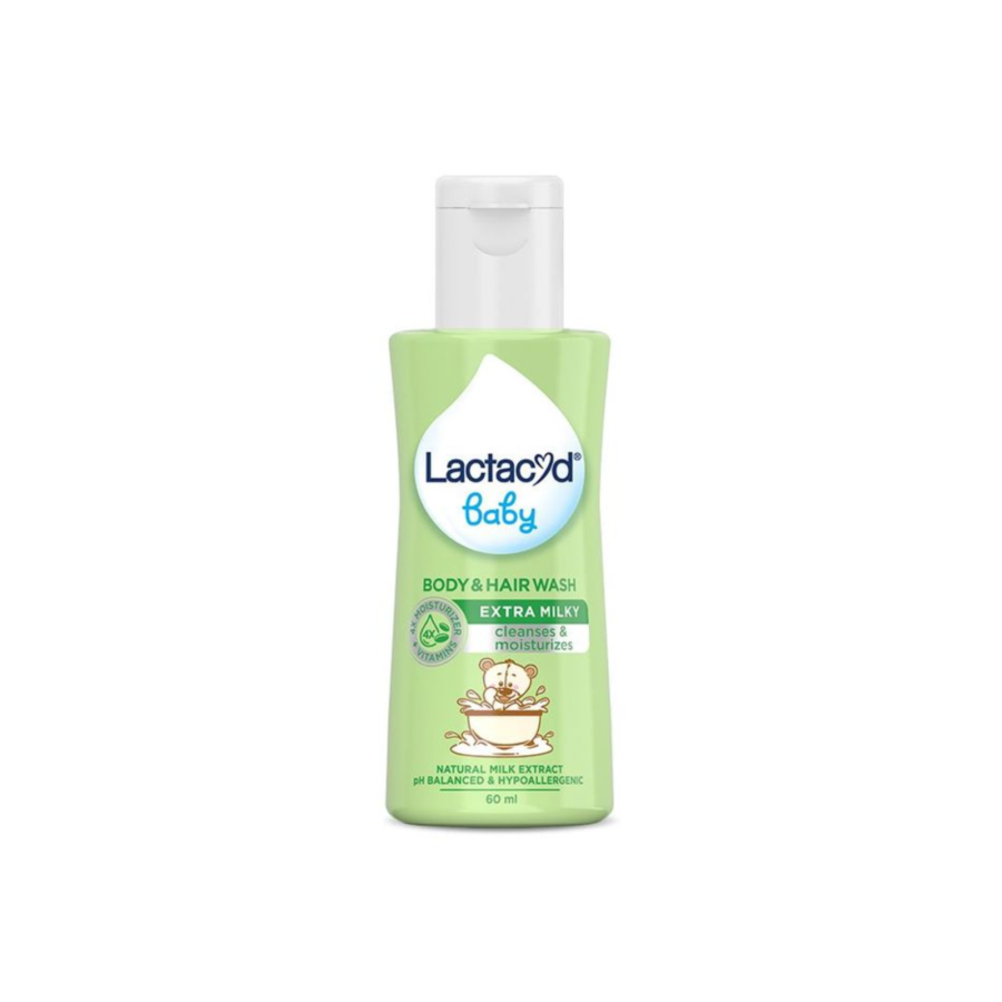 Lactacyd Baby Body & Hair Wash Extra Milky 60ml