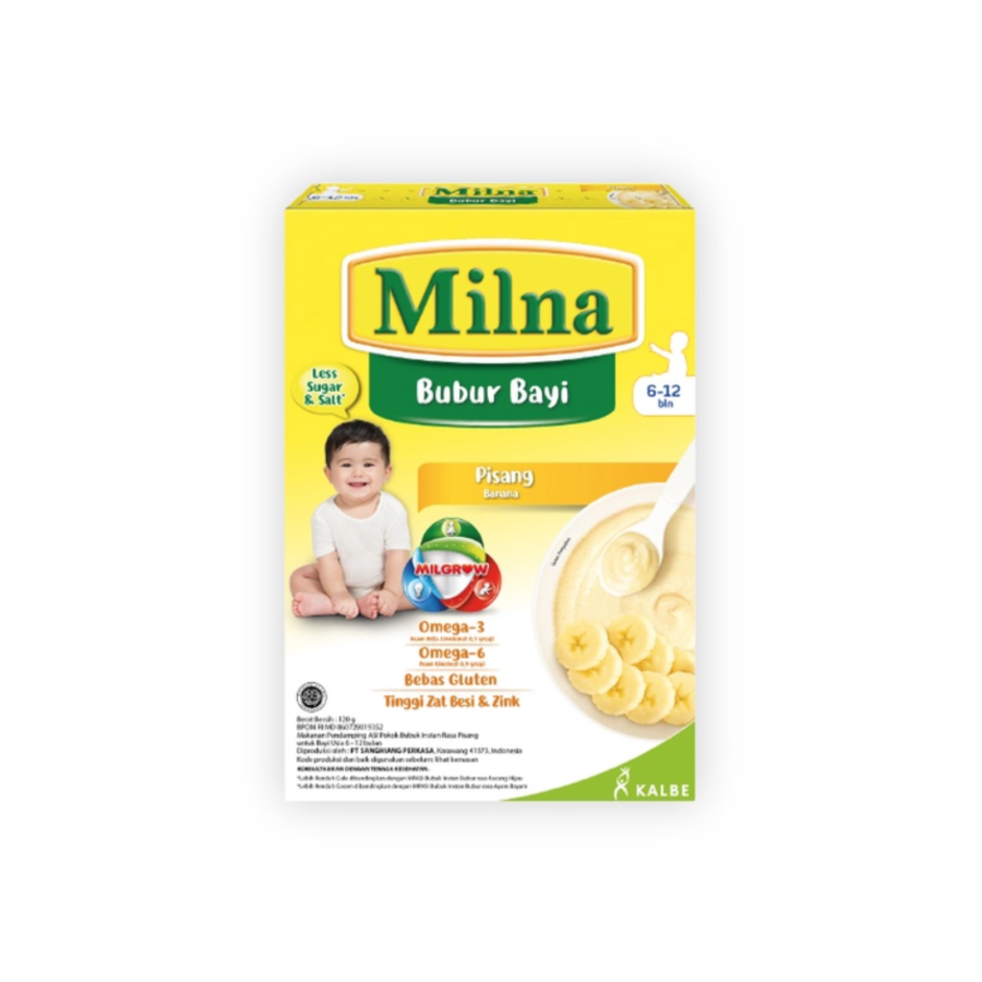 Milna Bubur Bayi 6+ Bulan Pisang & Susu 120gram