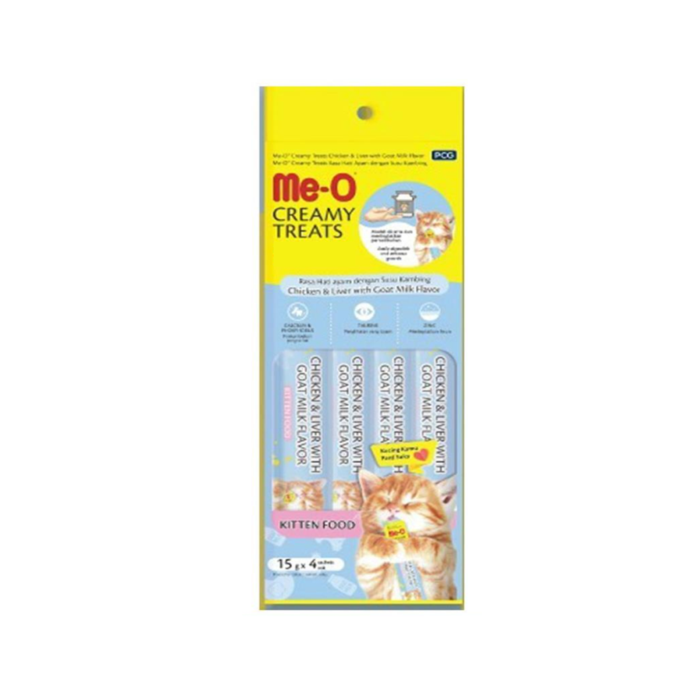 Me-O Creamy Treats Kitten Chicken And Liver With Goat Milk