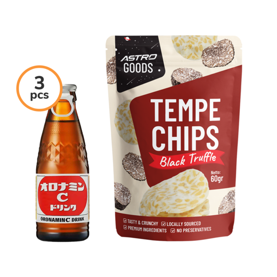 Oronamin C & Tempe Chips Black Truffle 60gr Astro Goods