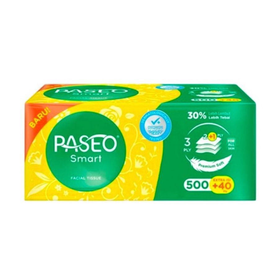 Paseo Smart Facial Tissue Soft Pack 540ply
