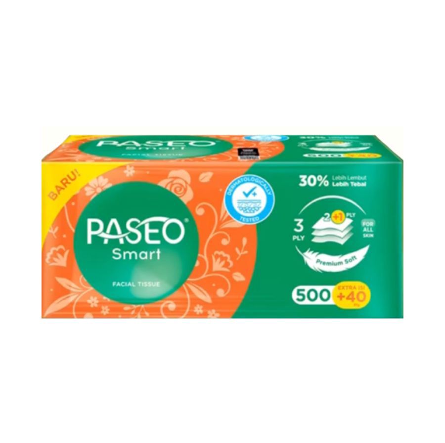 Paseo Smart Facial Soft Pack/Tisu 540sheets