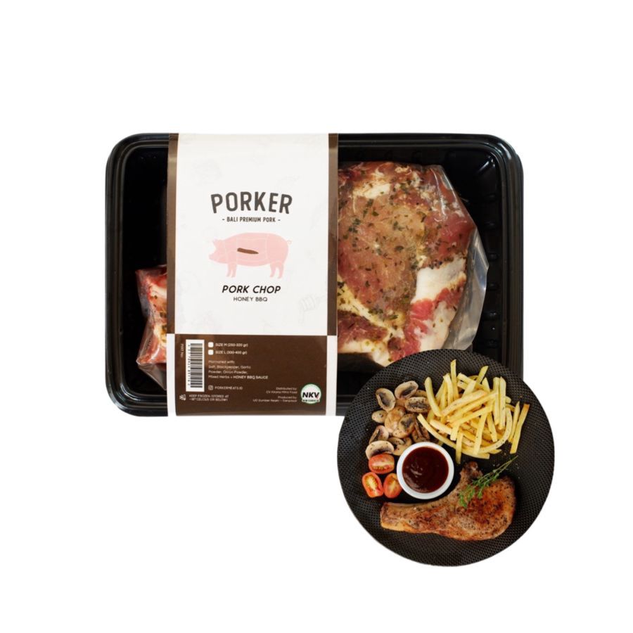 Premium Pork Chop Honey BBQ M 250-320gr Porker/Babi Has Luar