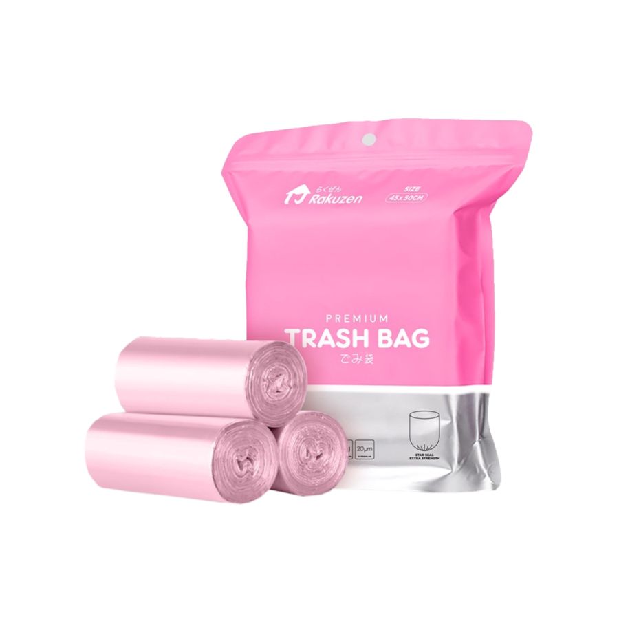 Rakuzen Premium Rose Gold Size 45 x 50 cm Kantong Sampah 3rolls