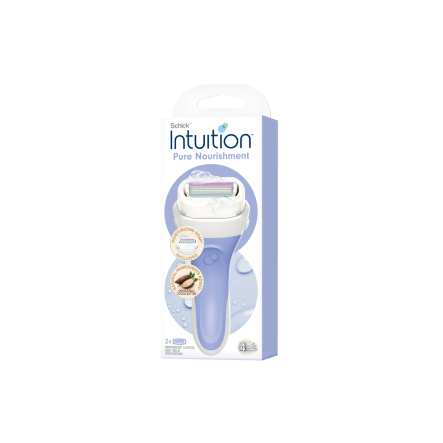 Schick Intuition Kit Pure Nourishment Razor 1R + 2B/Alat Cukur 1pack