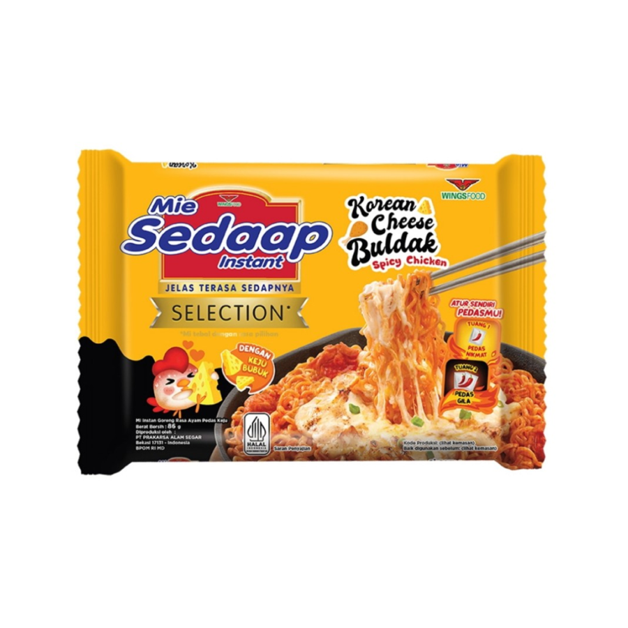 Sedaap Mie Instan Goreng Korean Cheese Buldak 86gram