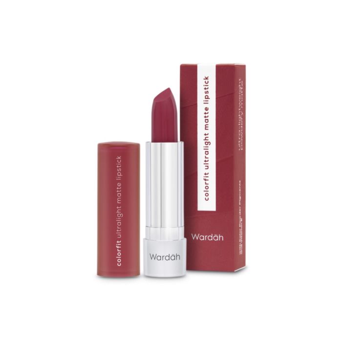 Wardah Colorfit Ultralight Matte Lipstick 08 Woodsy Brown Box