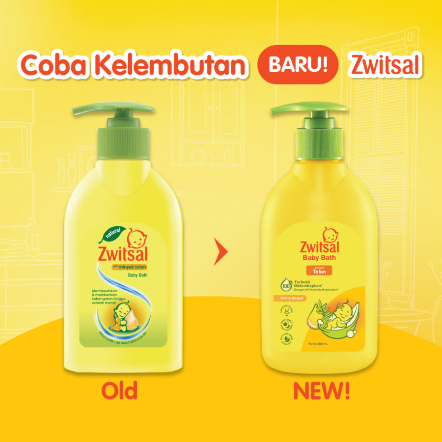 Zwitsal Baby Bath dengan Telon Perawatan Bayi Botol 300ml