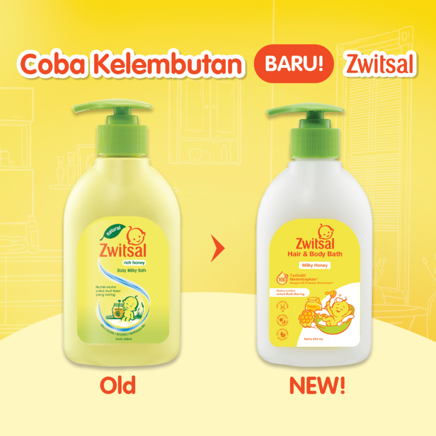 Zwitsal Natural Rich Honey Baby Bath Kebersihan Bayi 300ml