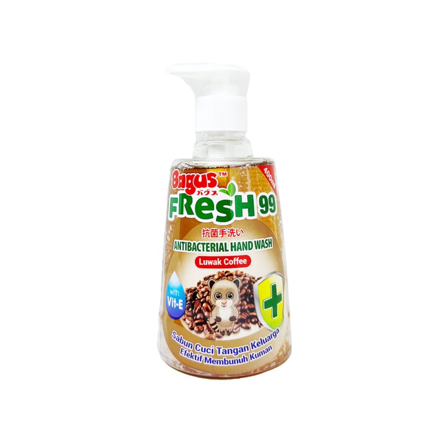 Bagus Fresh 99 Antibacterial Hand Wash Luwak Coffee Botol 400ml