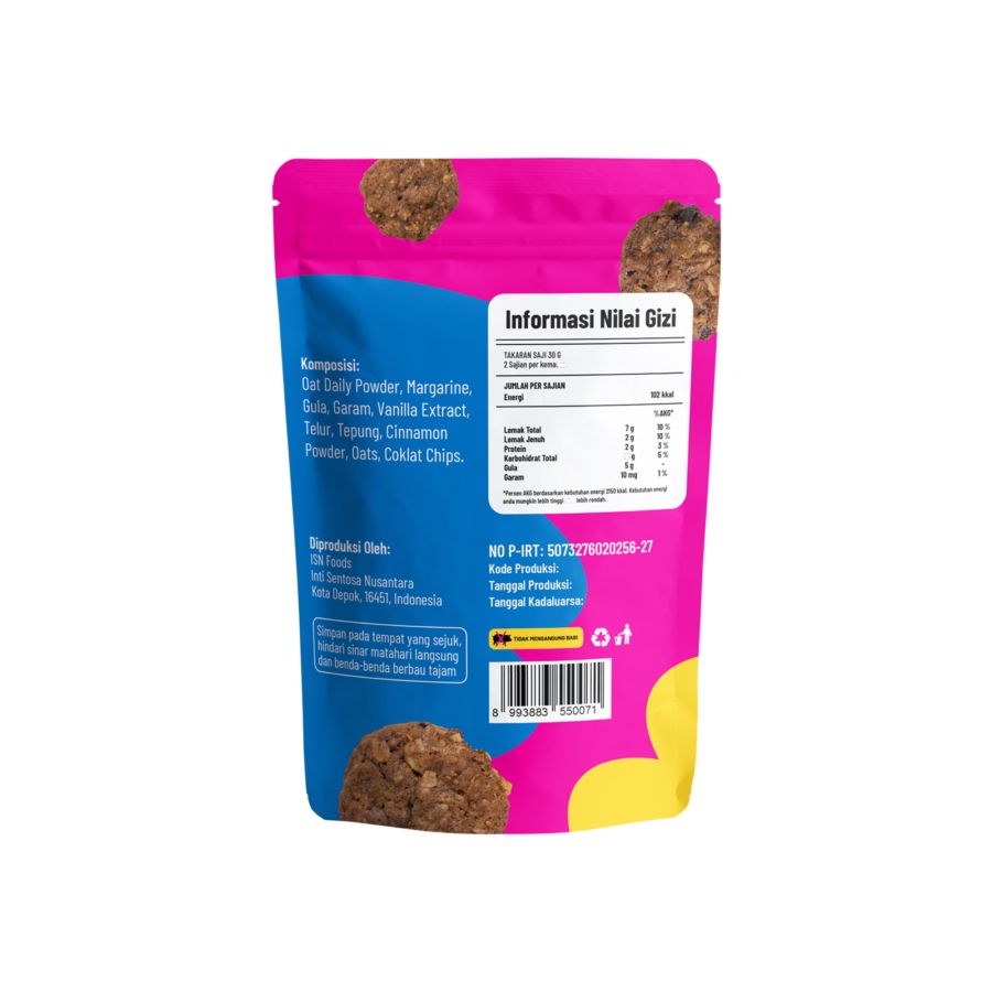 Oat Cookies Choco Astro Goods x Oat Daily 60gram