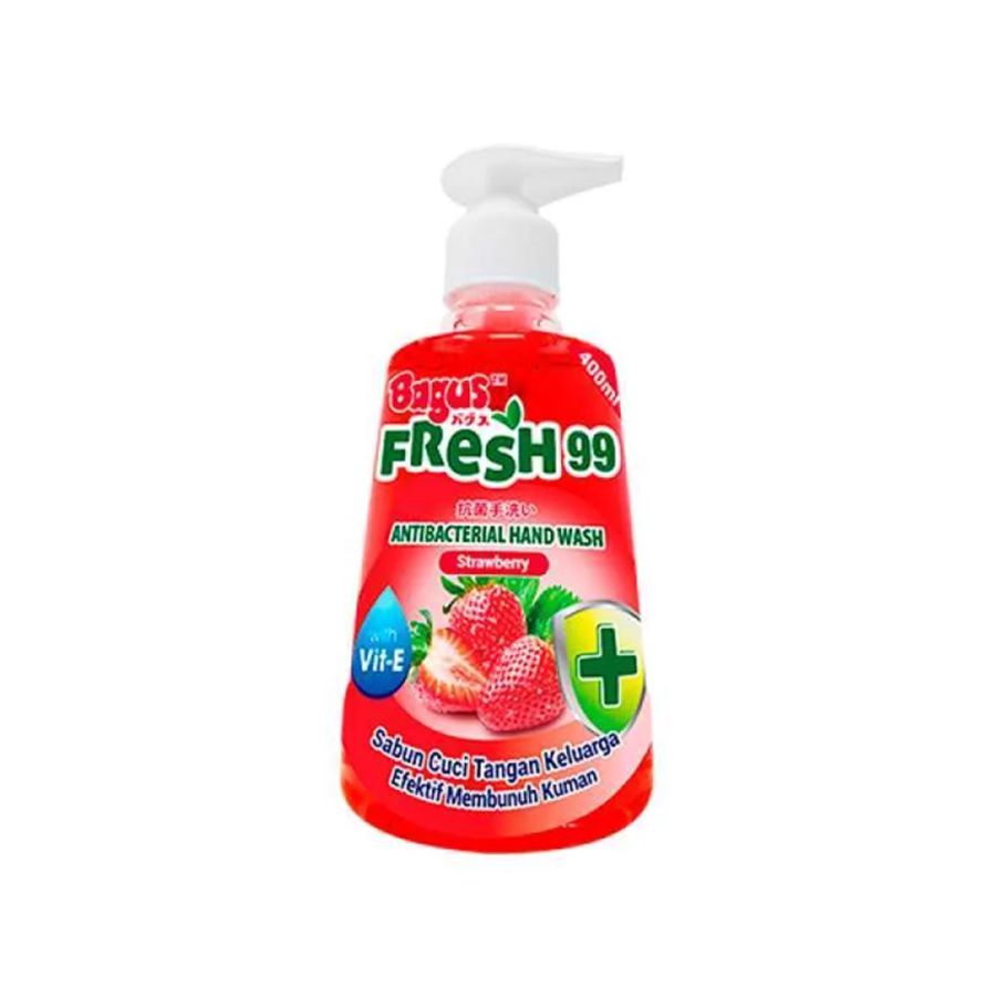 Bagus fresh 99 Antibacterial Hand Wash Strawberry Botol 400ml 400ml 400ml