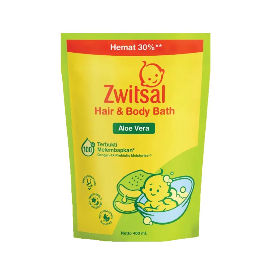 Zwitsal Baby Bath Hair and Body Aloe Vera 400ml