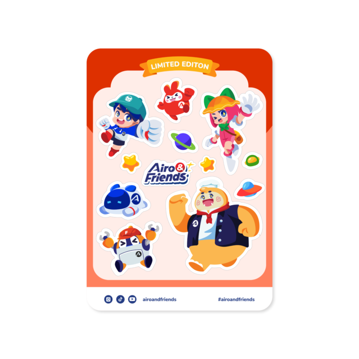 Merchandise Astro Club - Sticker Sheet Airo & Friends - Vacation