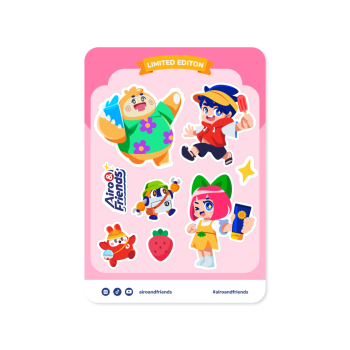 Merchandise Astro Club - ⁠Sticker Sheet Airo & Friends - Summer