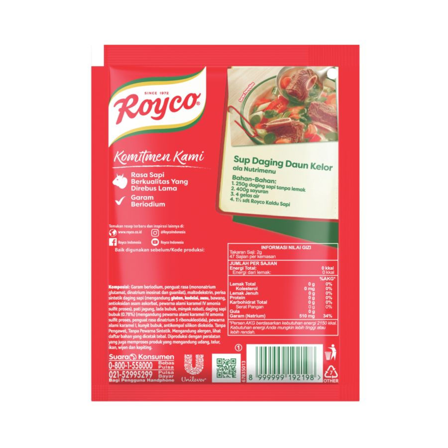 Royco Bumbu Kaldu Rasa Sapi 94gram