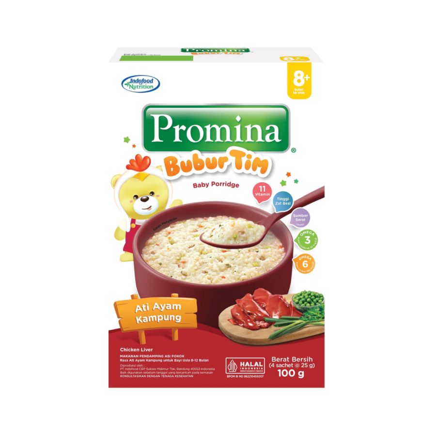 Promina Bubur Tim 8+ Ati Ayam Kampung Box 100gr 100gram