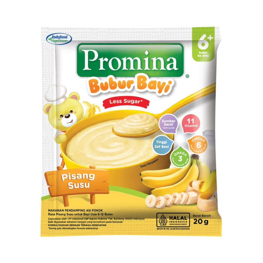 Promina Bubur Bayi 6+ Bulan Pisang Susu Sachet 20gram