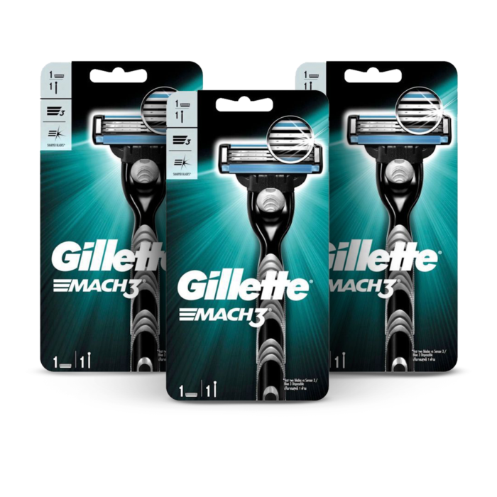 Bundle 3 Gillette Mach 3 Alat Cukur Razor/Pisau Cukur 1 pcs