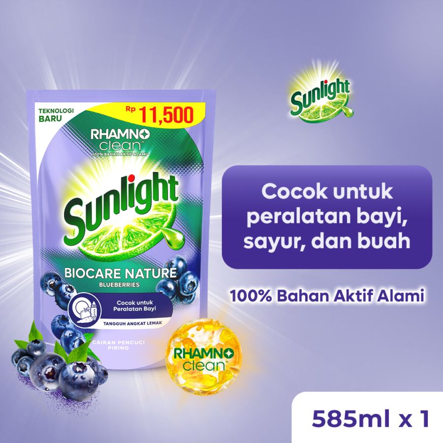 Sunlight Biocare Nature Blueberry Cairan Cuci Piring 600gram