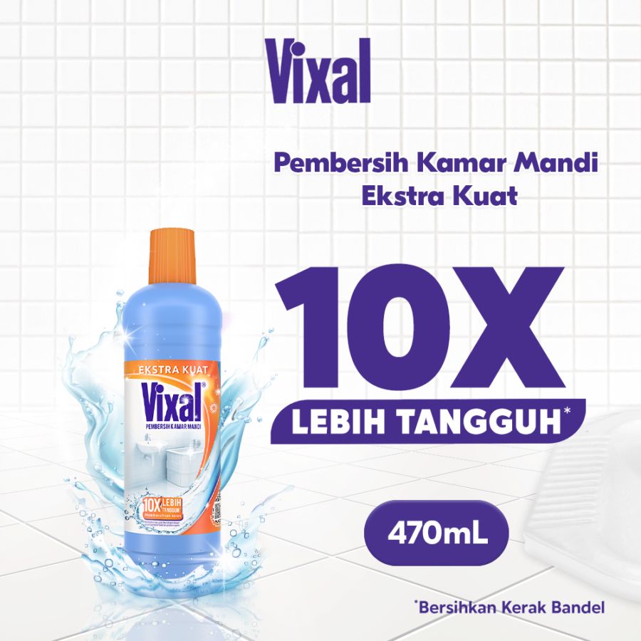 Vixal Pembersih Porselen Biru Extra Kuat/Pembersih Kamar Mandi 470ml