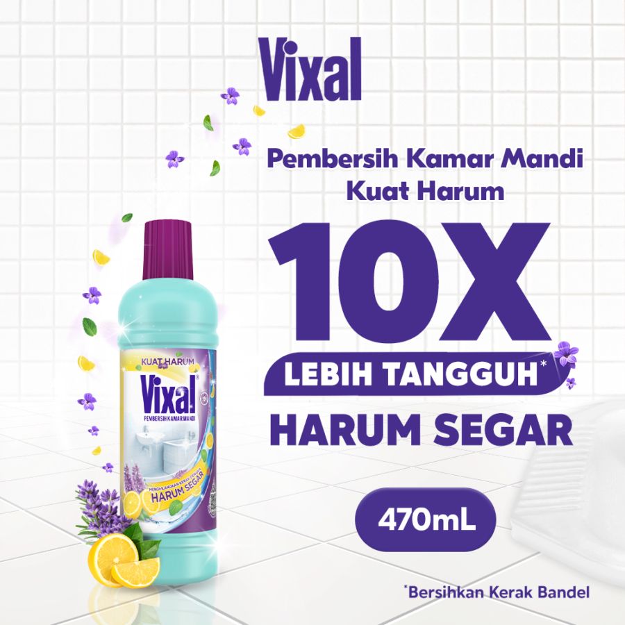 Vixal Pembersih Porselen Hijau/Pembersih Kamar Mandi 470ml