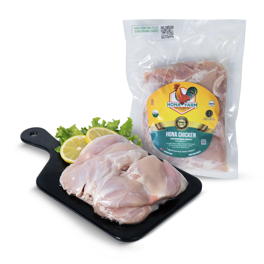 Paha Ayam Boneless Fillet Organik Probiotik 500gr Hona Farm