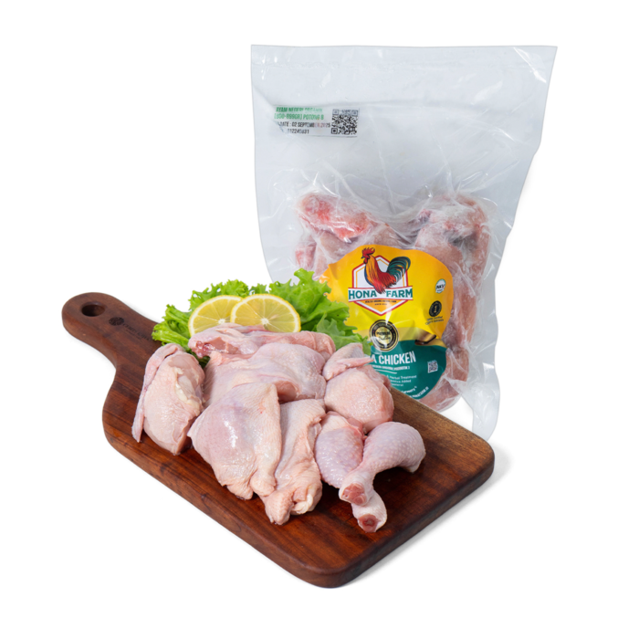 Ayam Negeri Organik Probiotik+Jamu Regular Parting 8 800gr - 900gr Hona Farm