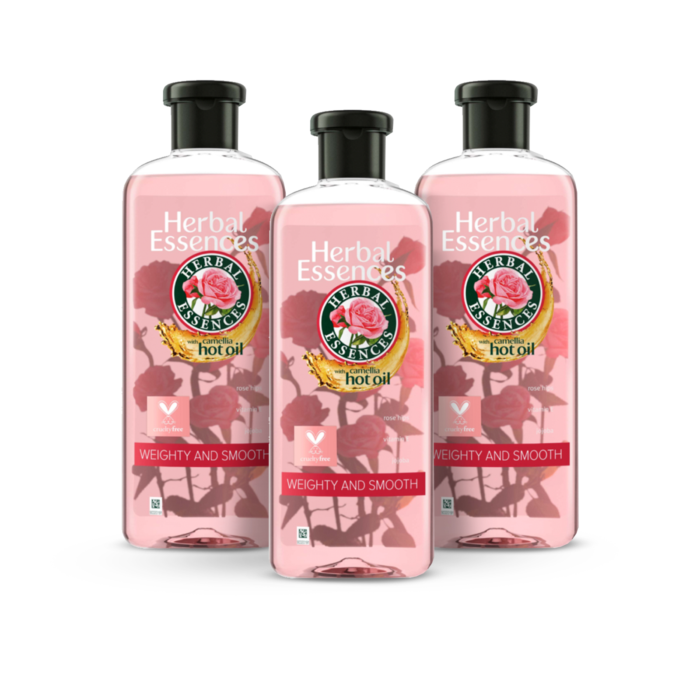 Bundle 3 Herbal Essences Classics Weighty and Smooth Rosehip with Camellia Oil Shampoo 400 ml