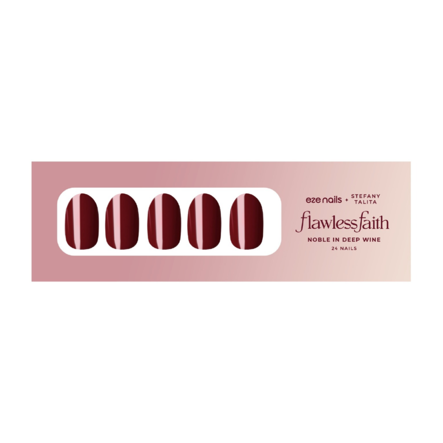 Eze Nails Noble In Deep Wine (Kuku Palsu Tempel) 1pack