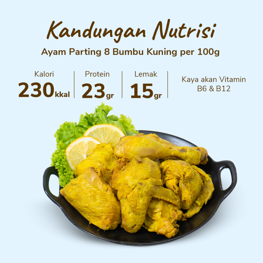 Ayam Parting 8 Bumbu Kuning Astro Basics 500-600gram 1pcs