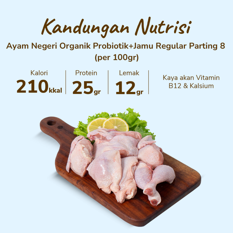 Ayam Negeri Organik Probiotik Parting 8 Hona Farm 800-900gram