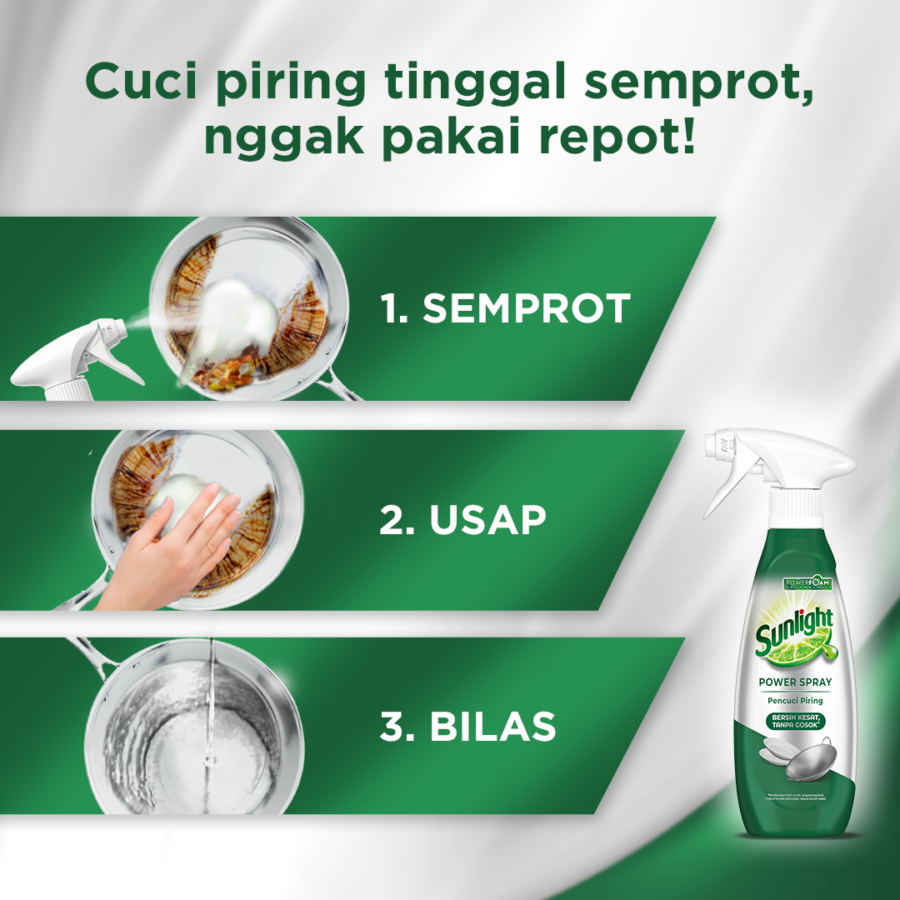 Sunlight Power Spray Jeruk Nipis Cairan Pencuci Piring 300ml